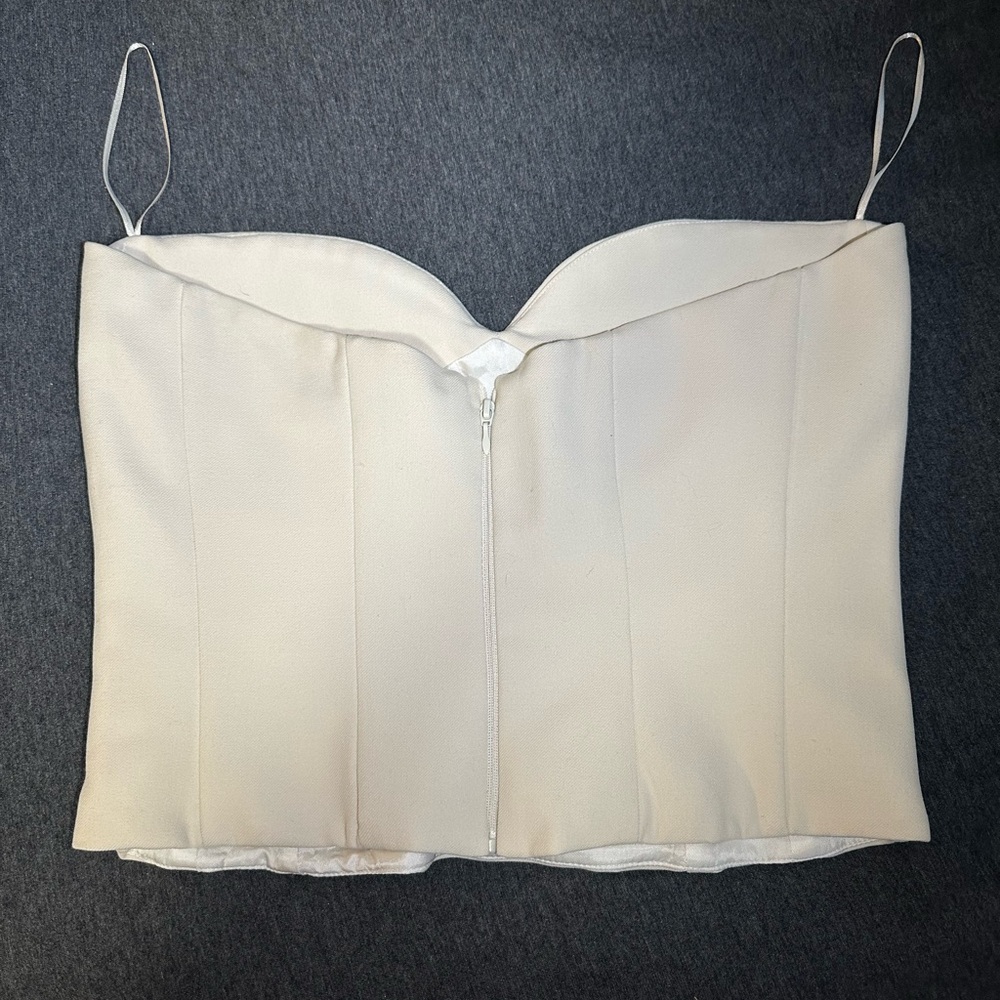 Zara Cream Strapless Corset Top - Picture 4 of 4
